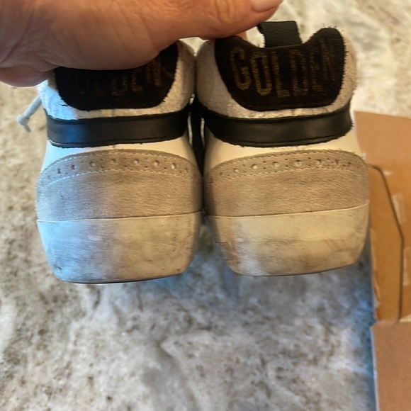 Golden Goose mid star, leather leopard sneaker w gold star, size 37, with box - Picture 12 of 16